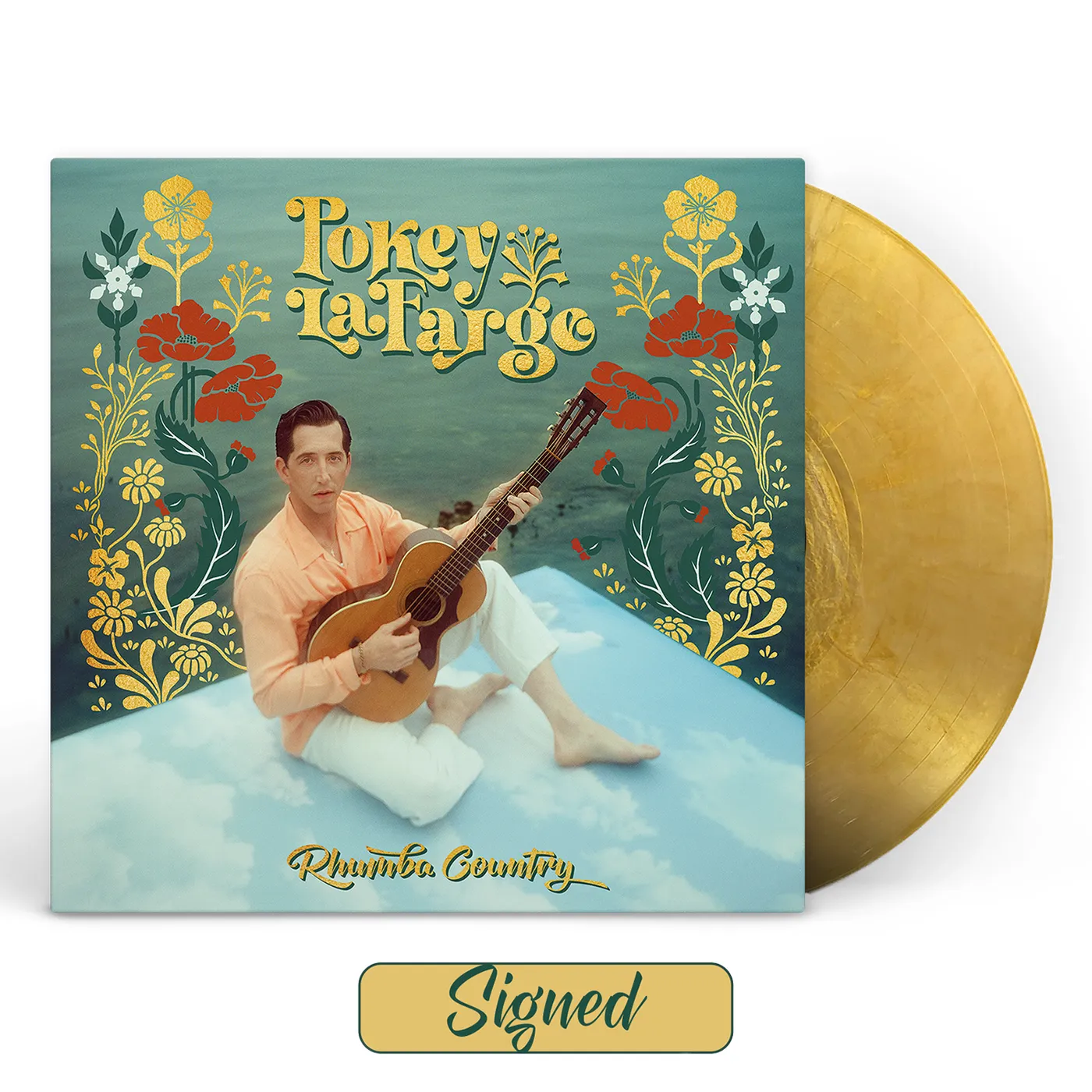 Pokey LaFarge Rhumba Country Metallic (Hi Melt) Gold Vinyl - Signed