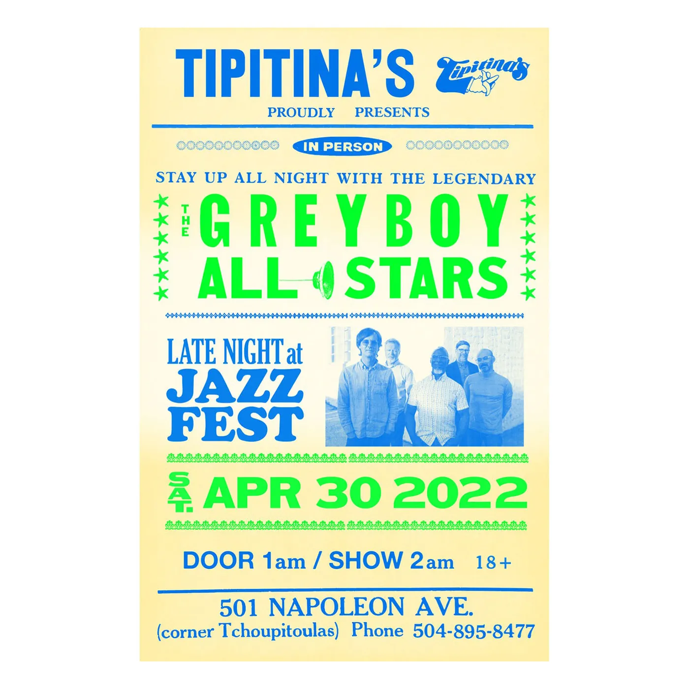 The Greyboy Allstars Tipitina's 2022 Poster