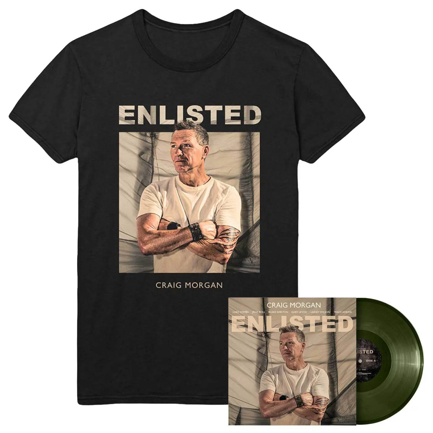 Craig Morgan Enlisted Tee Vinyl Bundle