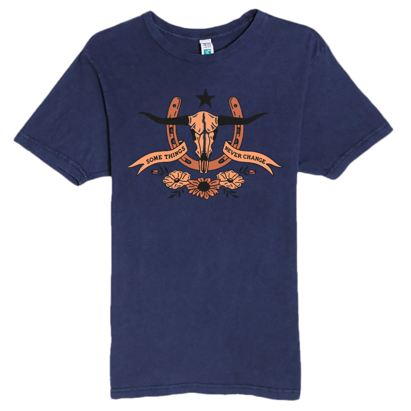 Flatland Cavalry Longhorn Vintage Navy Tee