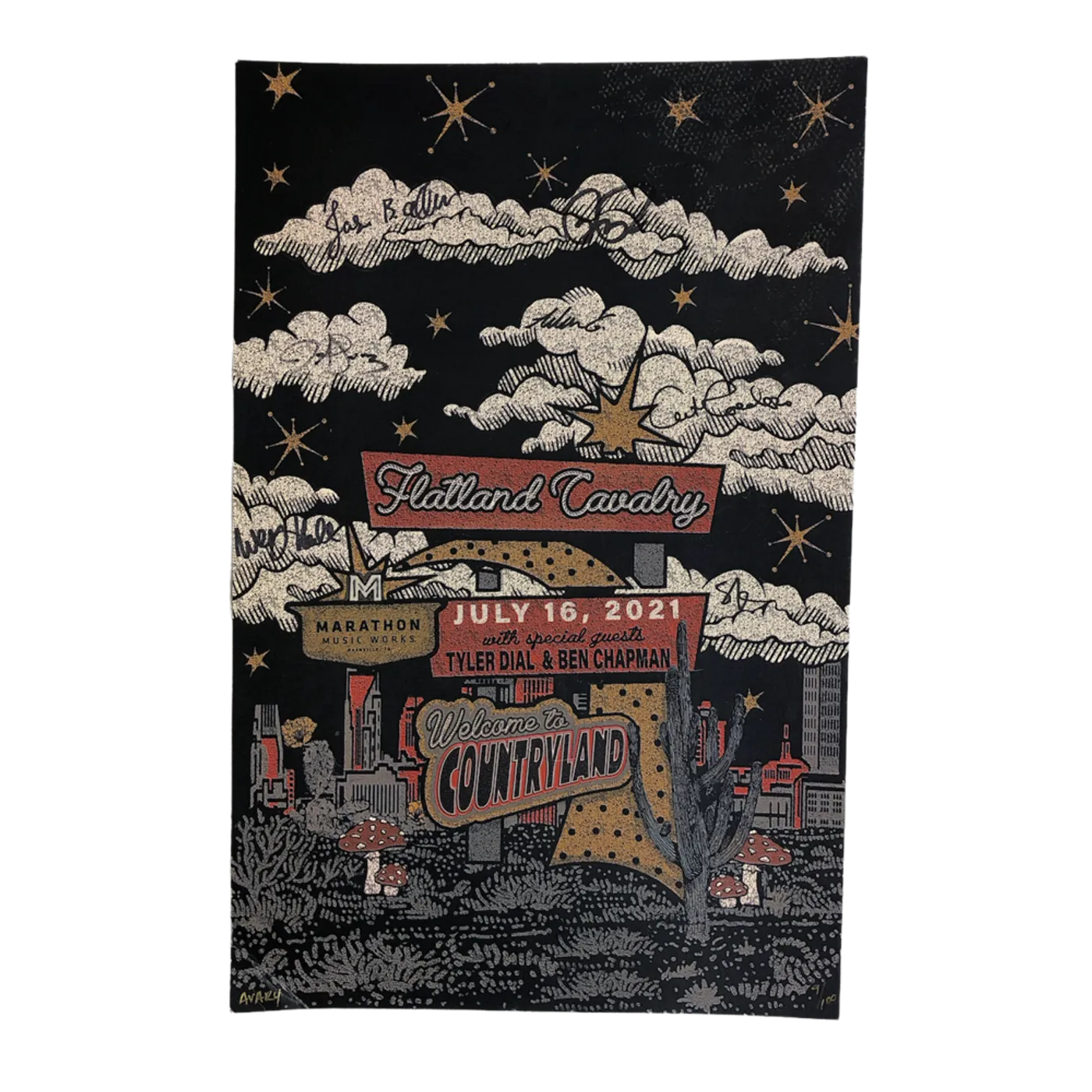 Flatland Cavalry SIGNED Marathon Music Works Poster