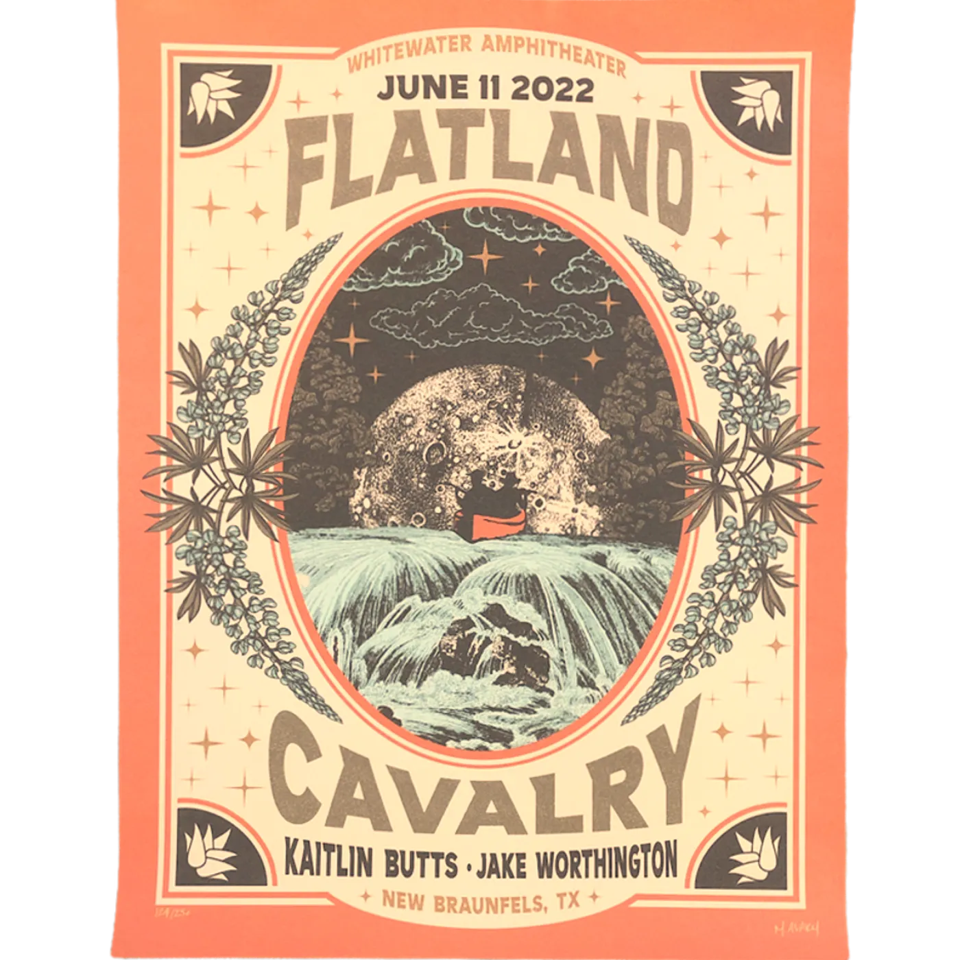 Flatland Cavalry UNSIGNED Whitewater Amphitheater Poster June 11th, 2022