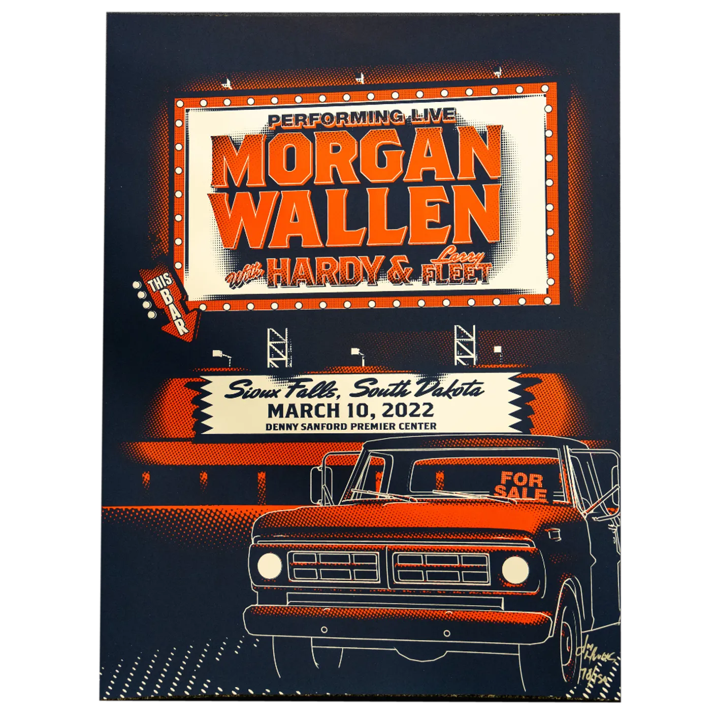 Morgan Wallen Sioux Falls, South Dakota March 10 Poster