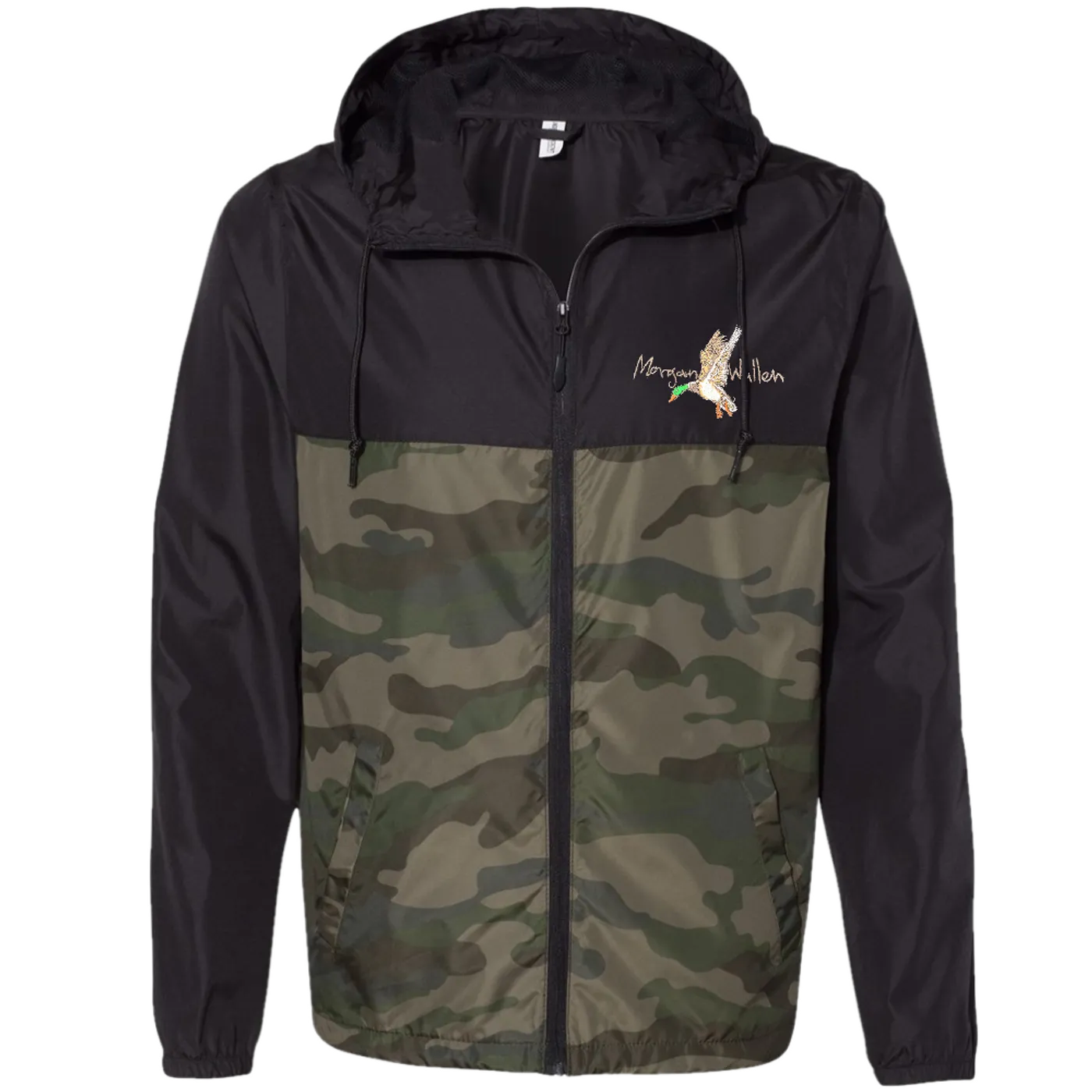 Morgan Wallen Black and Camo Windbreaker
