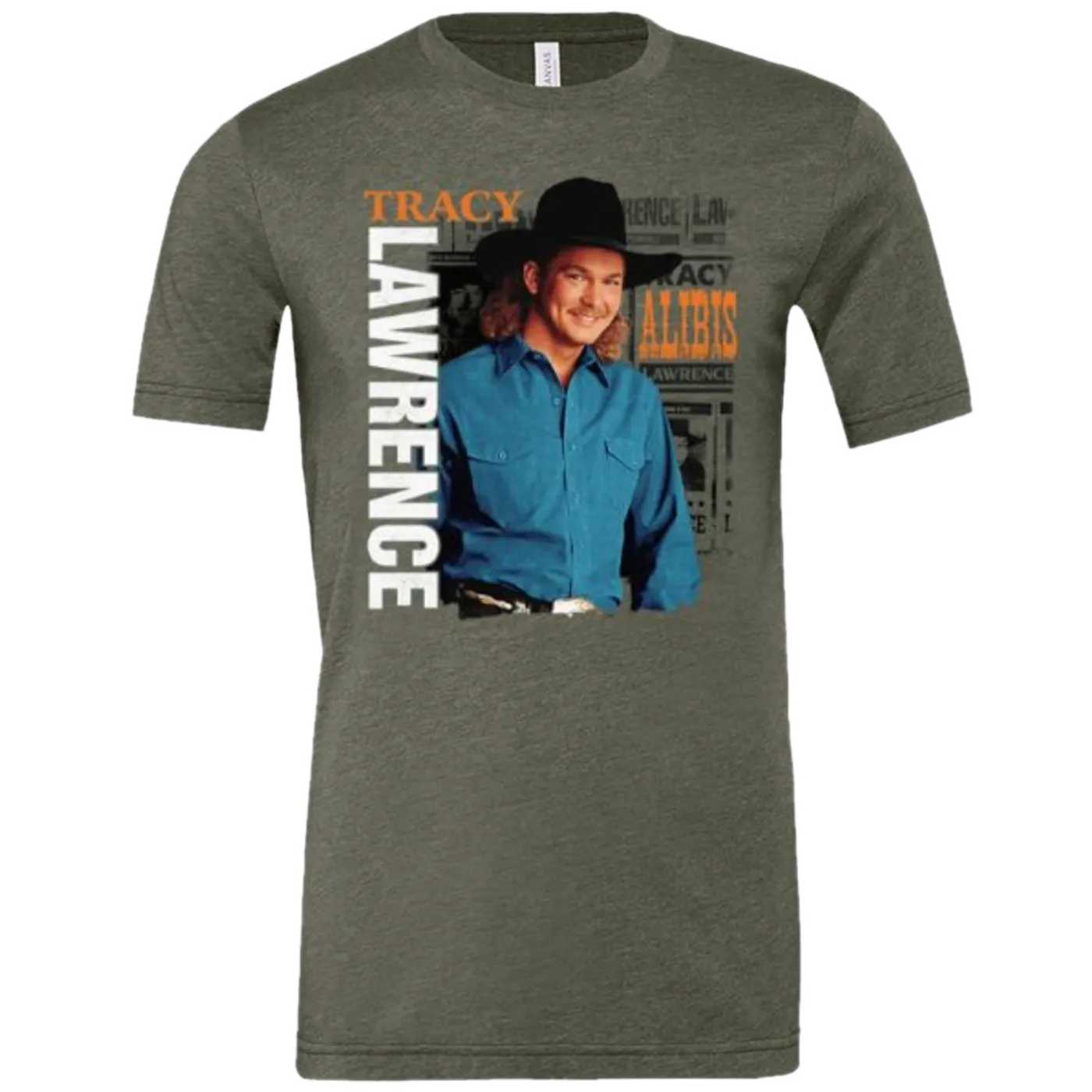 Tracy Lawrence Heather Military Green Alibis Tee