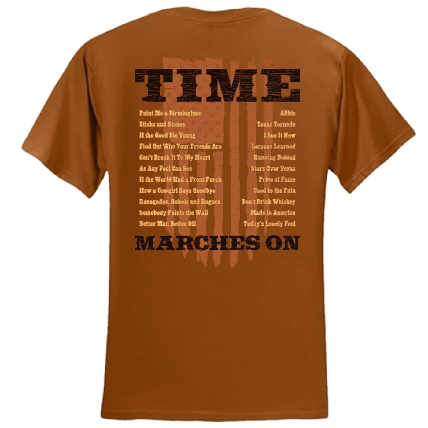 Tracy Lawrence Texas Orange Time Marches On Tee