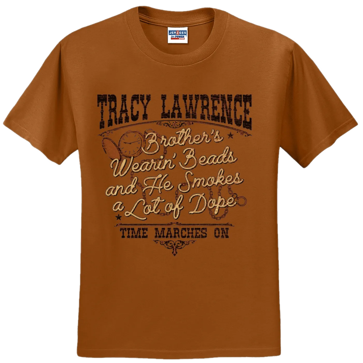 Tracy Lawrence Texas Orange Time Marches On Tee