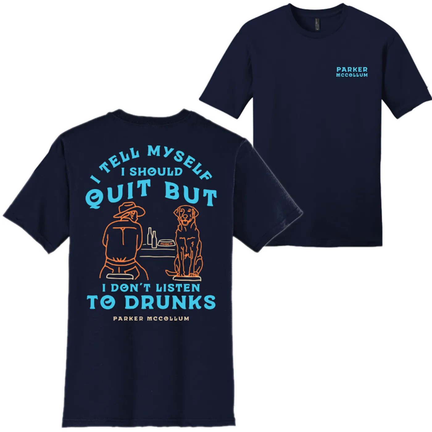 Parker McCollum Navy Don't Listen To Drunks Tee