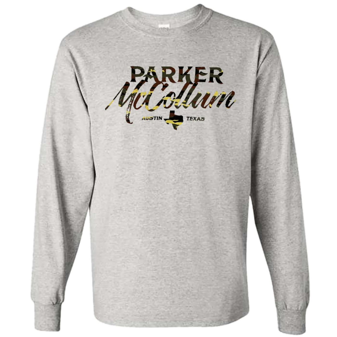 Parker McCollum Long Sleeve Ash Camo Logo Tee