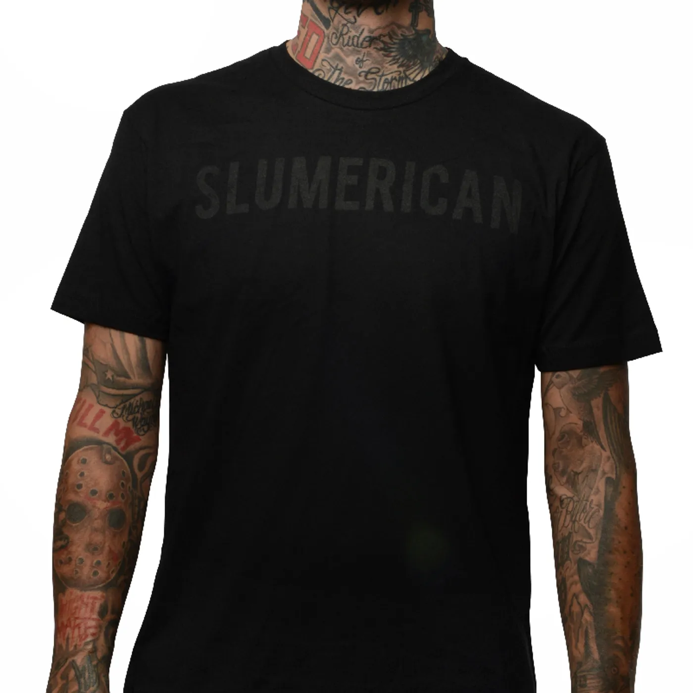 Slumerican Black on Black Tee