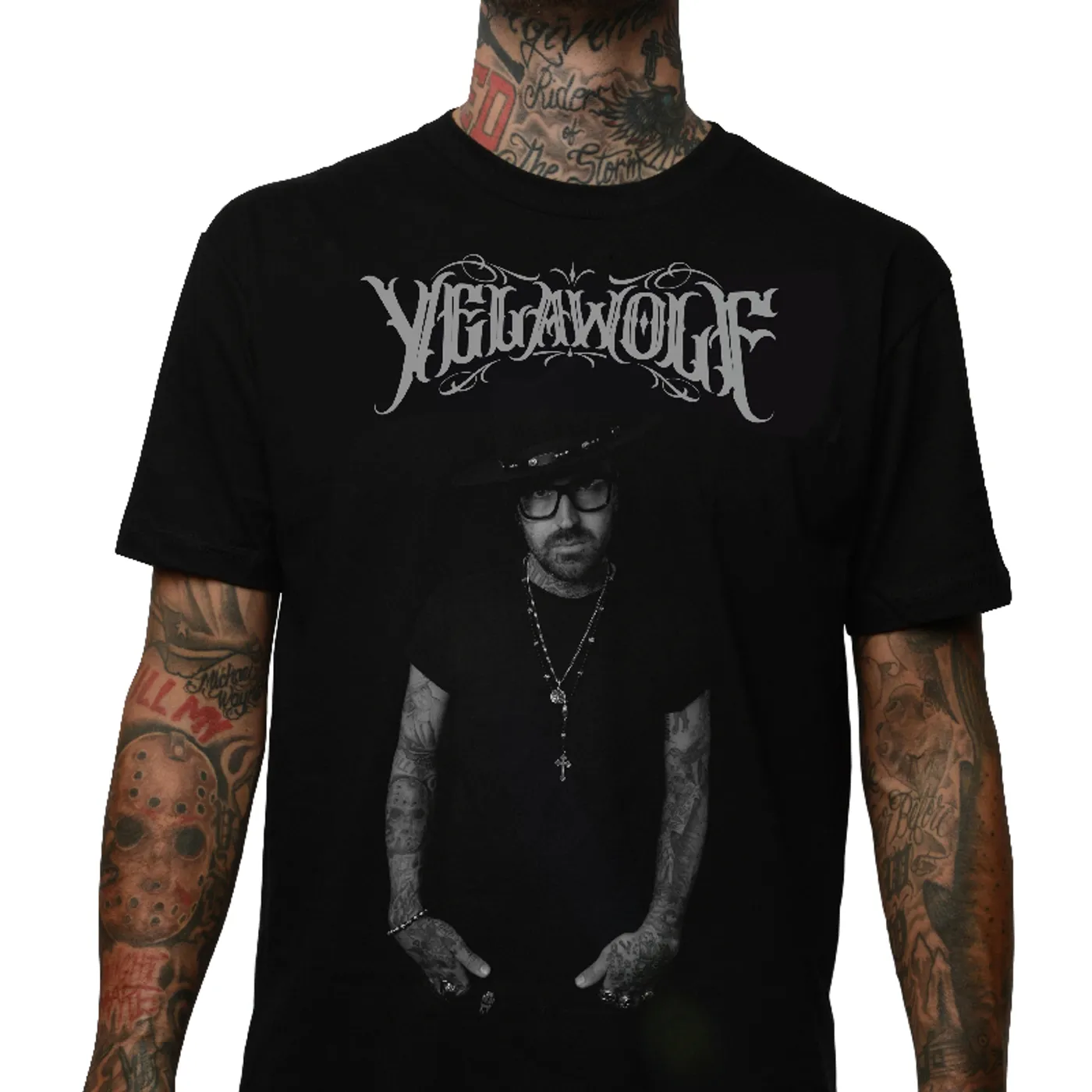 Slumerican Yelawolf Black Photo Tee