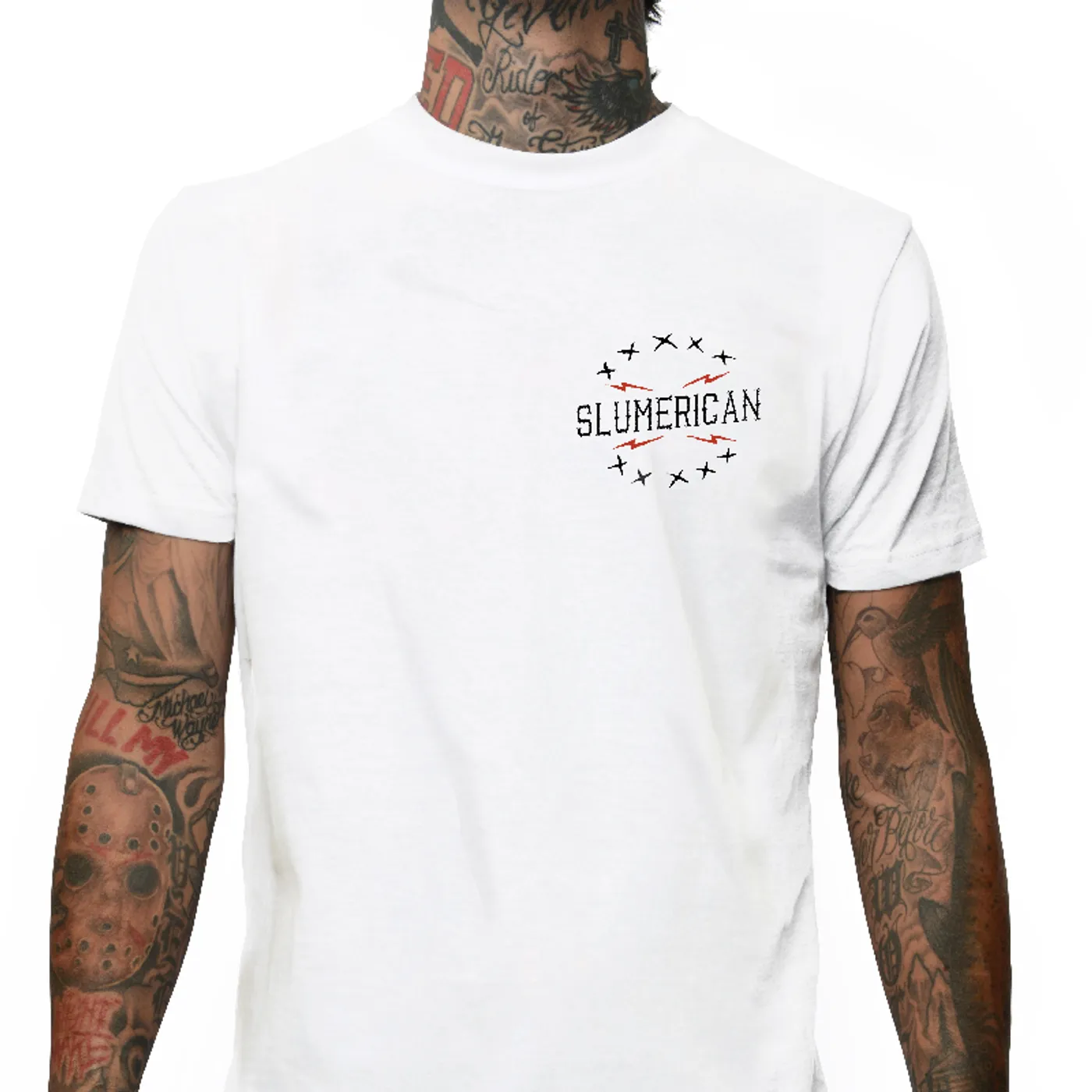 Slumerican White Tread Tee