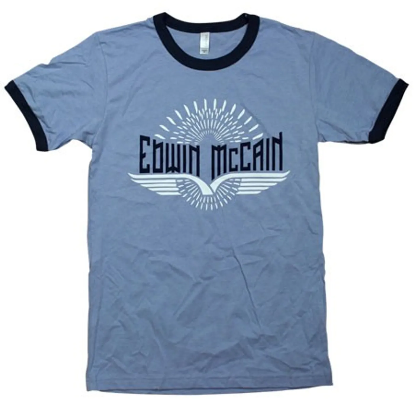 Edwin McCain Blue and Navy Ringer Tee