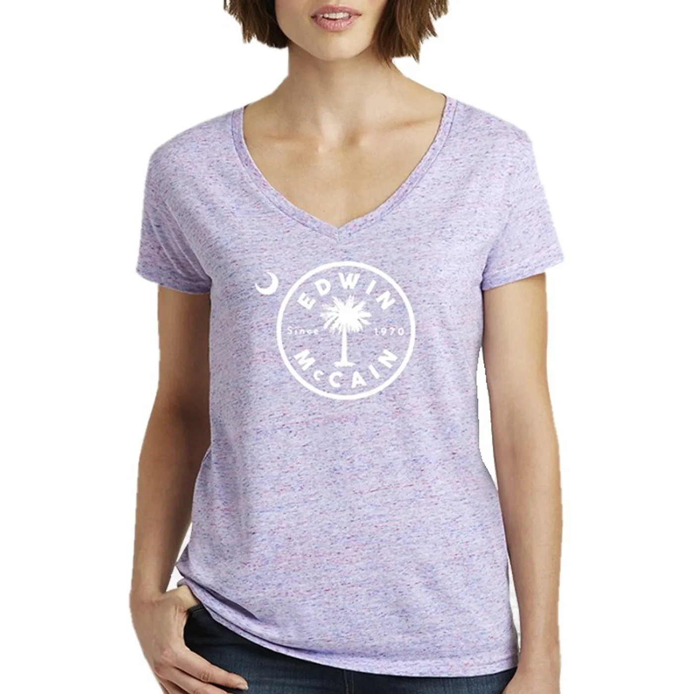 Edwin McCain Ladies Cosmic V Neck Tee