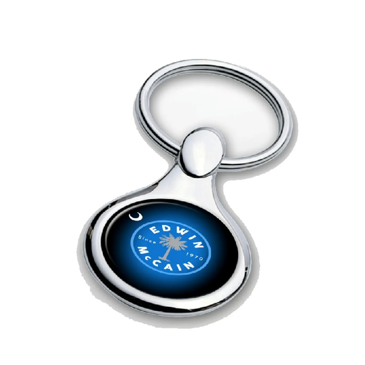 Edwin McCain Round Chrome Keyring