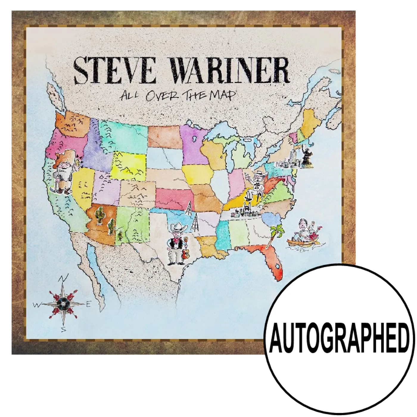 Steve Wariner AUTOGRAPHED CD- All Over the Map