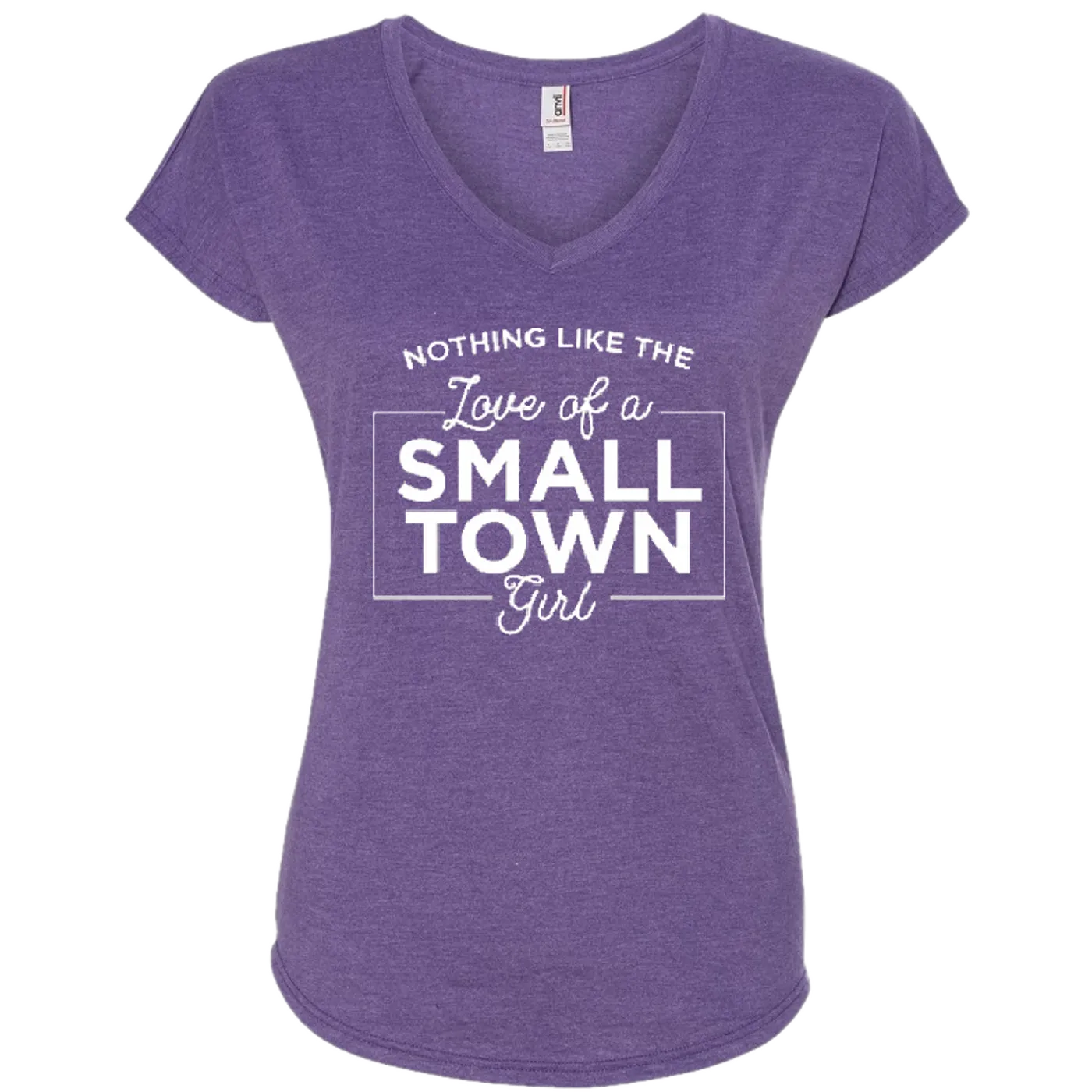 Steve Wariner Ladies Heather Purple "Small Town Girl"  V Neck Tee