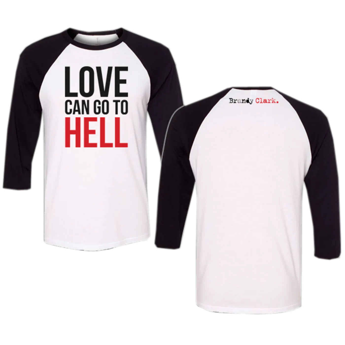 Brandy Clark White and Black Baseball Tee
