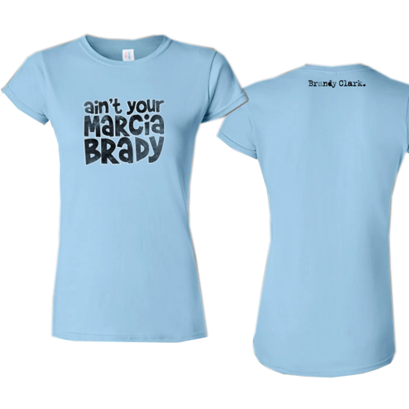 Brandy Clark Ladies Light Blue Marcia Brady Tee