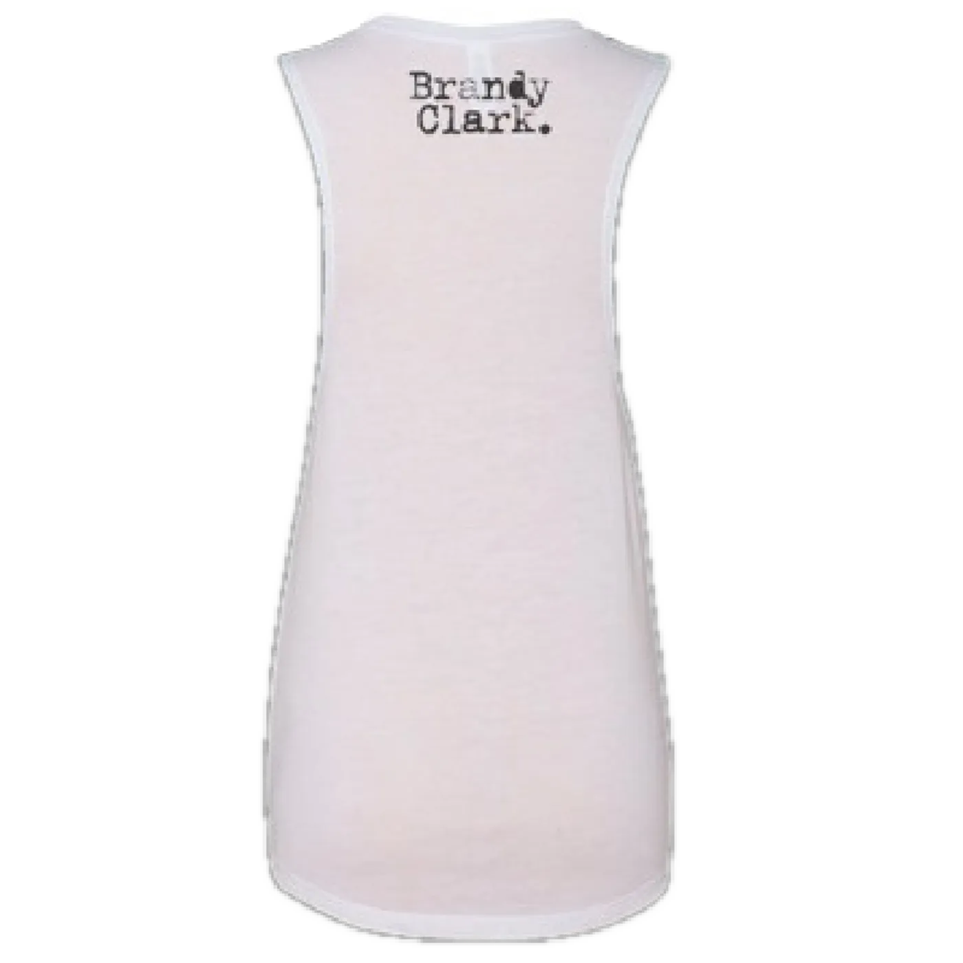 Brandy Clark White Flowy Muscle Tank