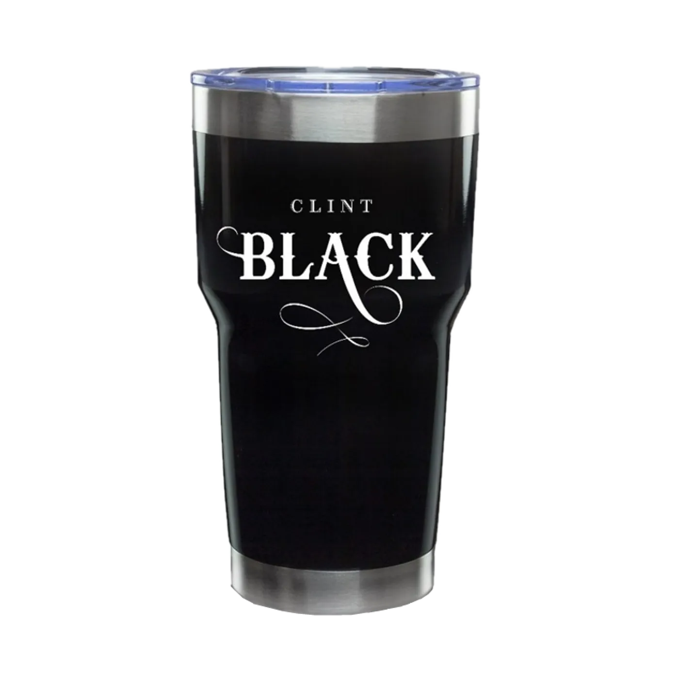 Clint Black Stainless Steel Black Travel Mug