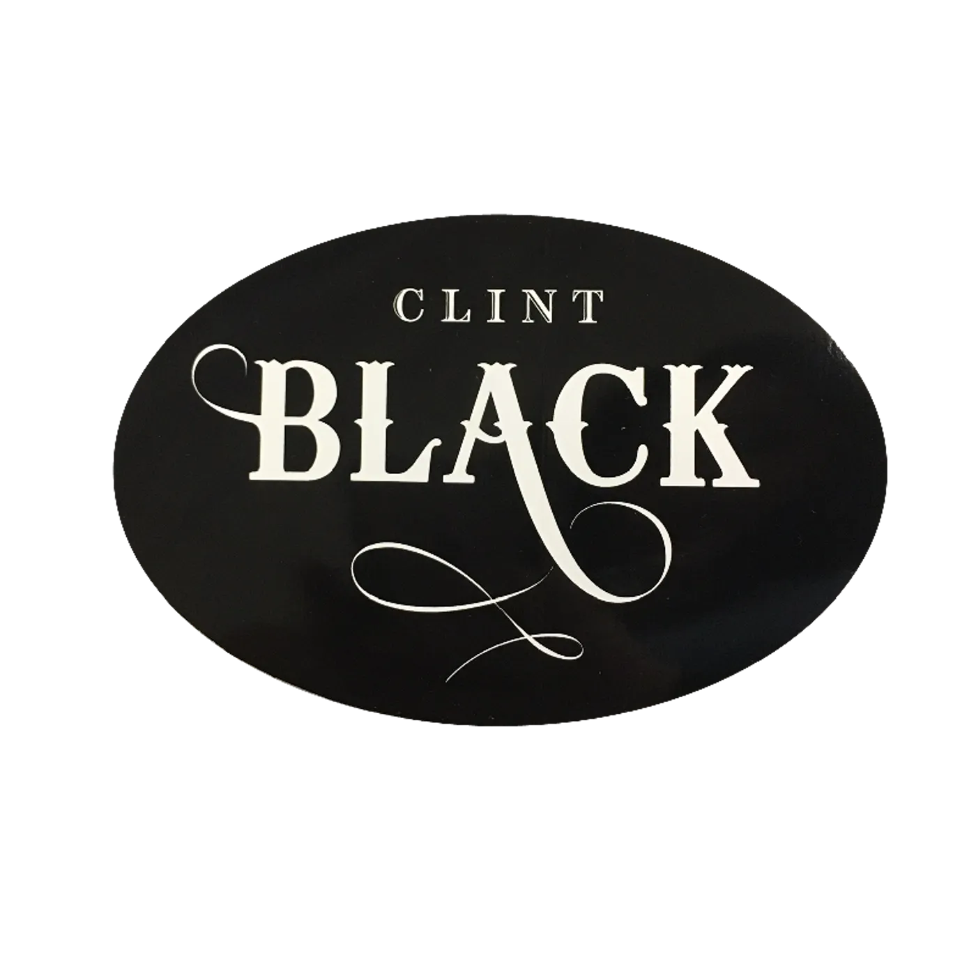Clint Black Oval Sticker