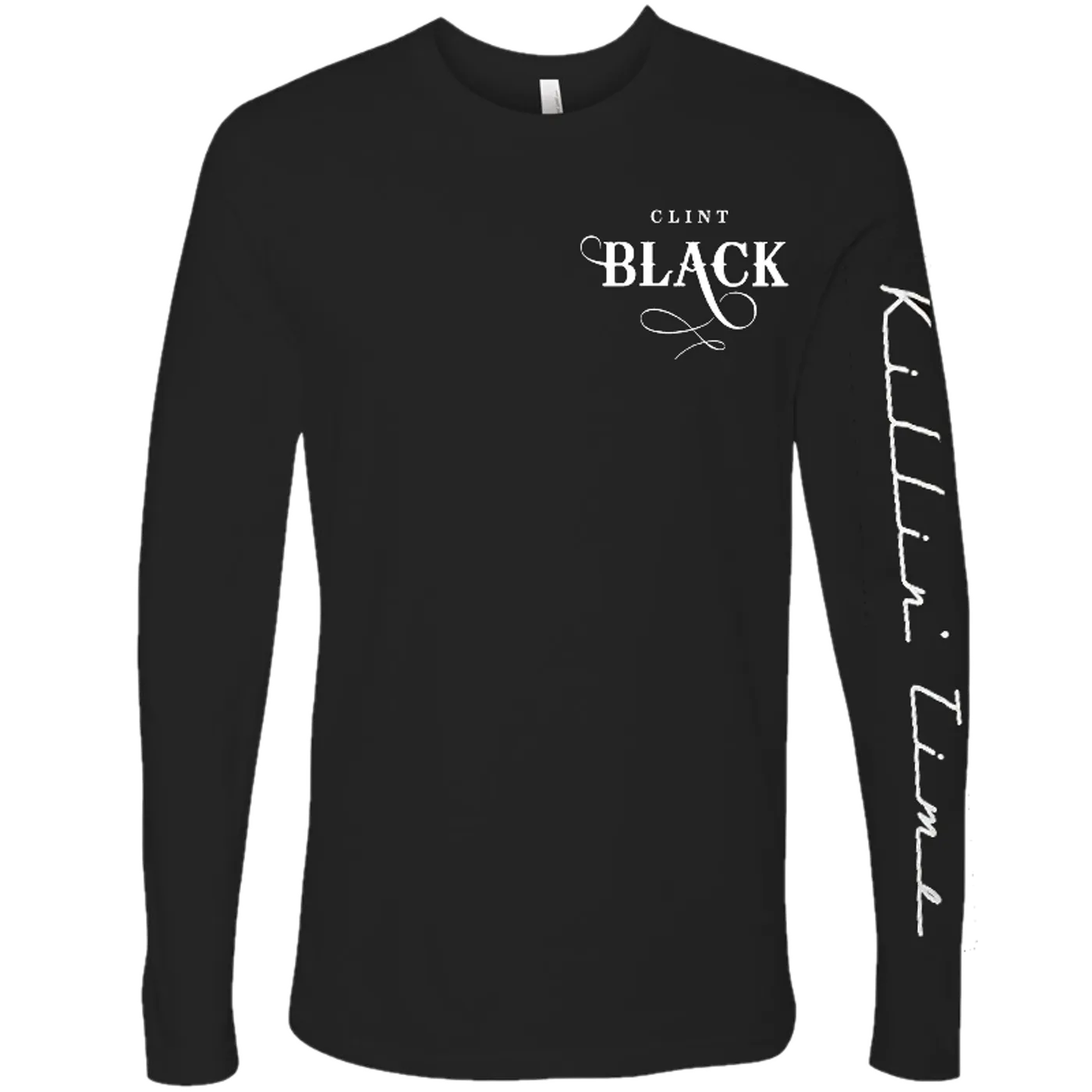 Clint Black Long Sleeve Black Logo Tee