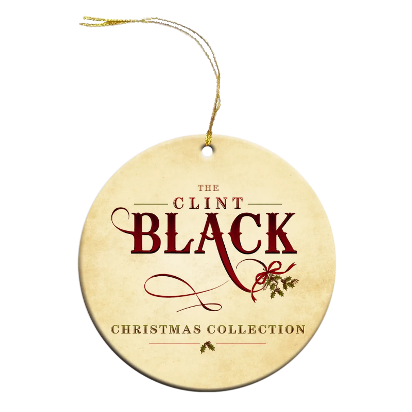 Clint Black Christmas Ornament