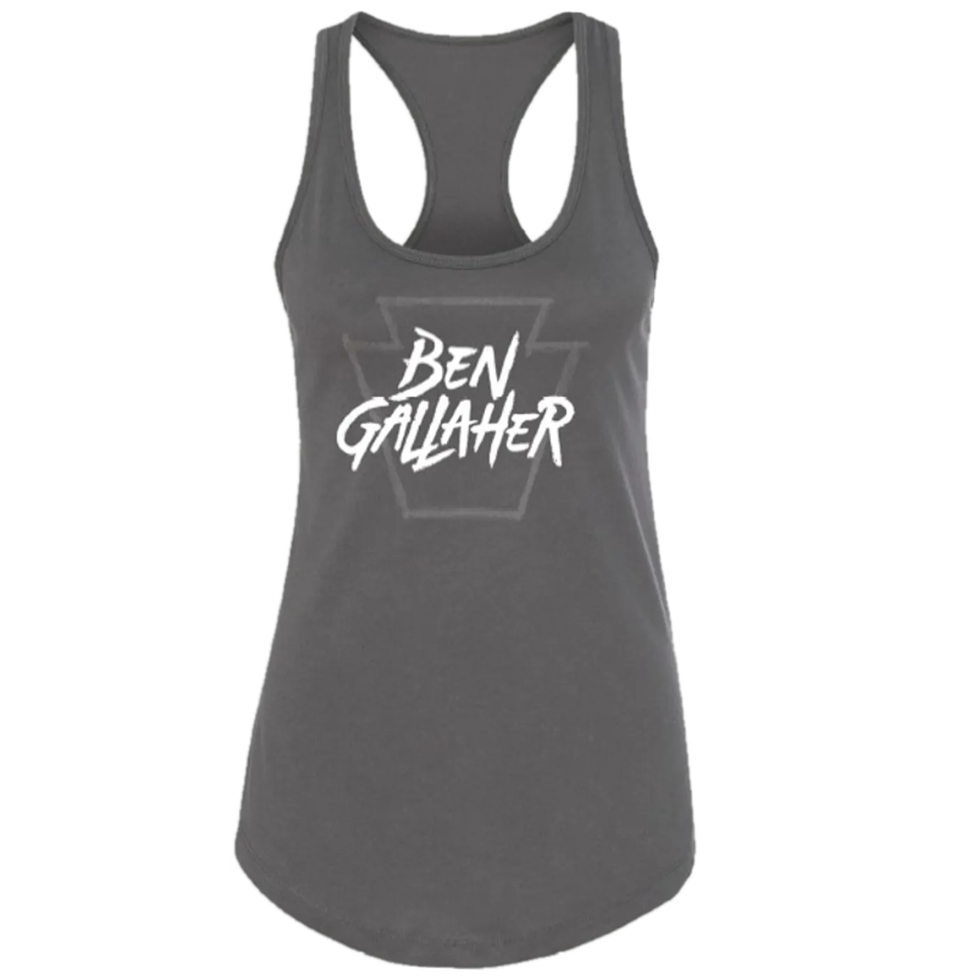 Ben Gallaher Ladies Dark Grey Racerback Tank