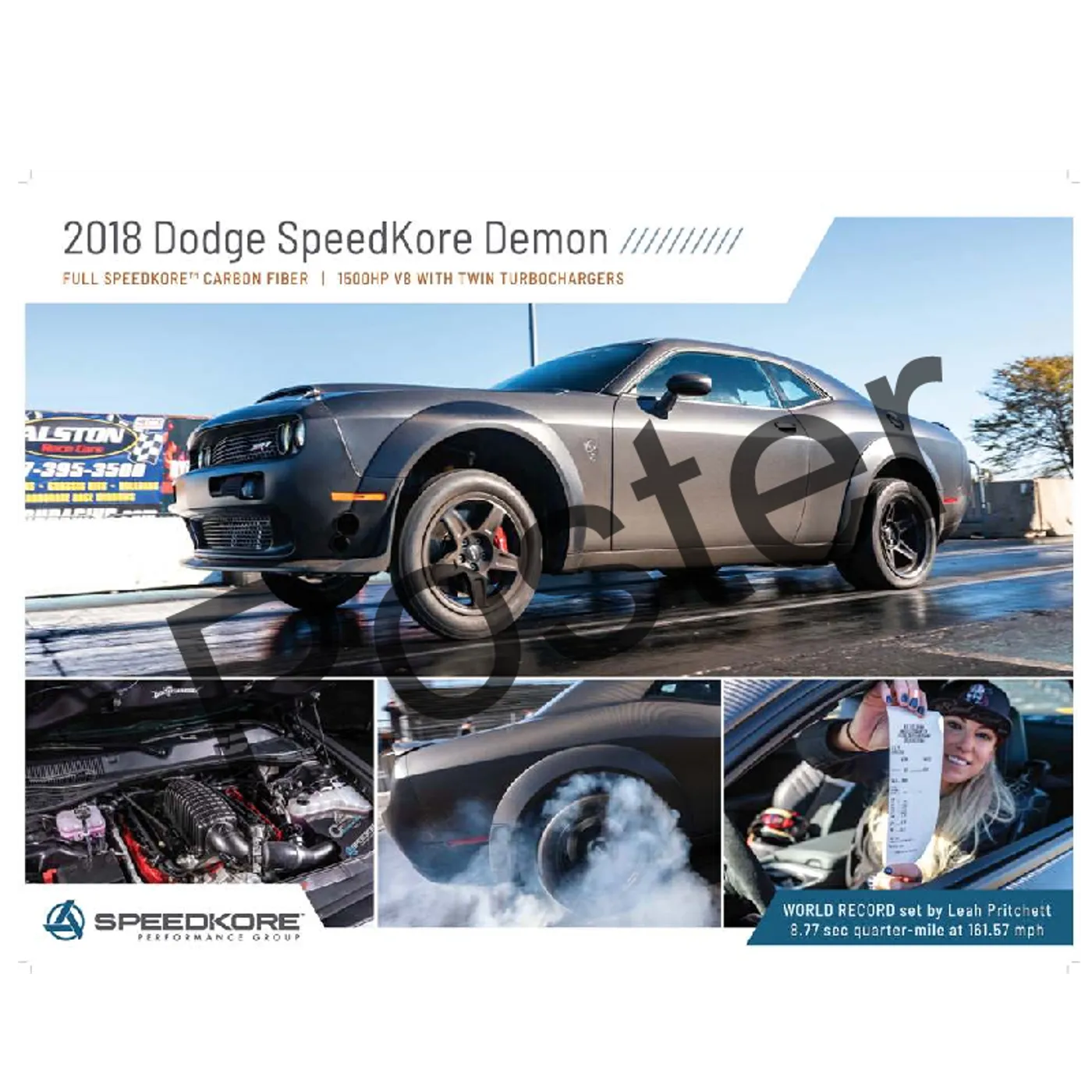 Allie Colleen 2018 Dodge SpeedKore Demon Poster