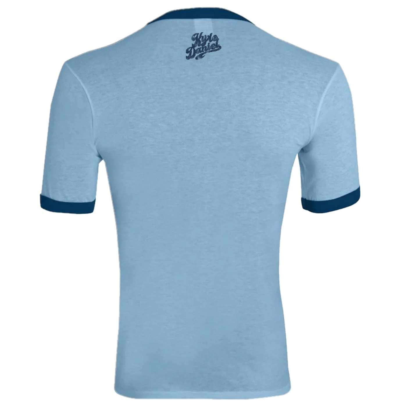 Kyle Daniel Light Blue and Navy Ringer Tee