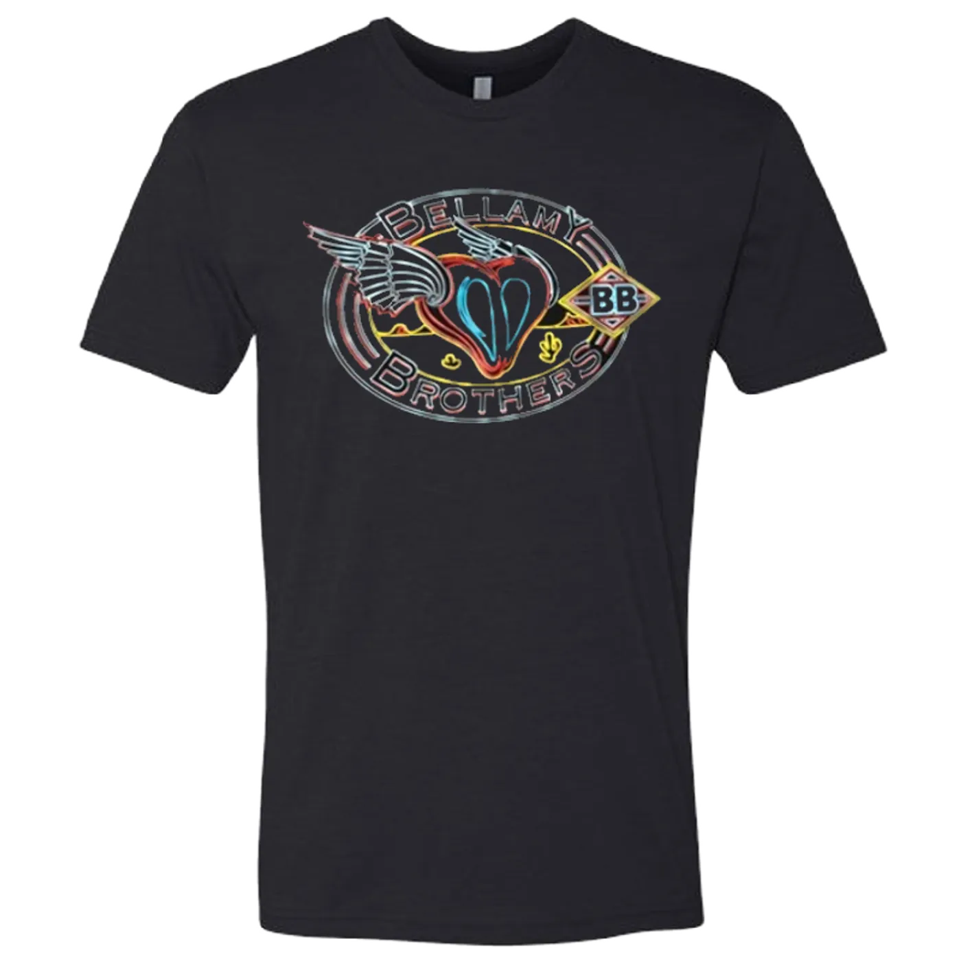 The Bellamy Brothers Black Neon Sign Logo Tee
