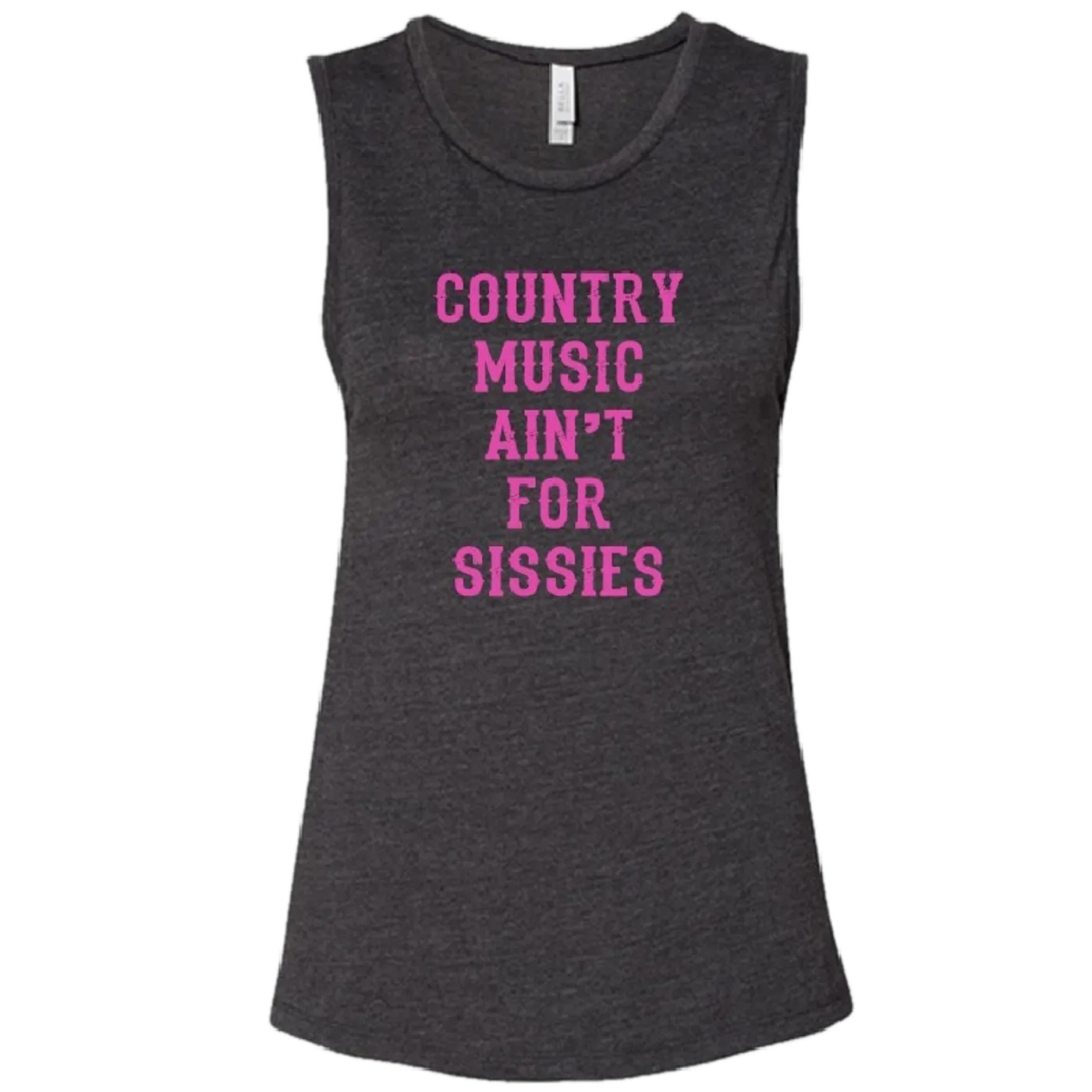 Tyler Farr Country Music Ain't For Sissies Dark Grey Heather Tank
