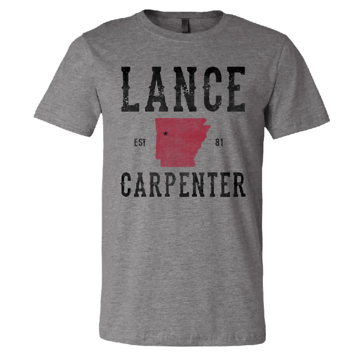 Lance Carpenter Deep Heather Arkansas Tee