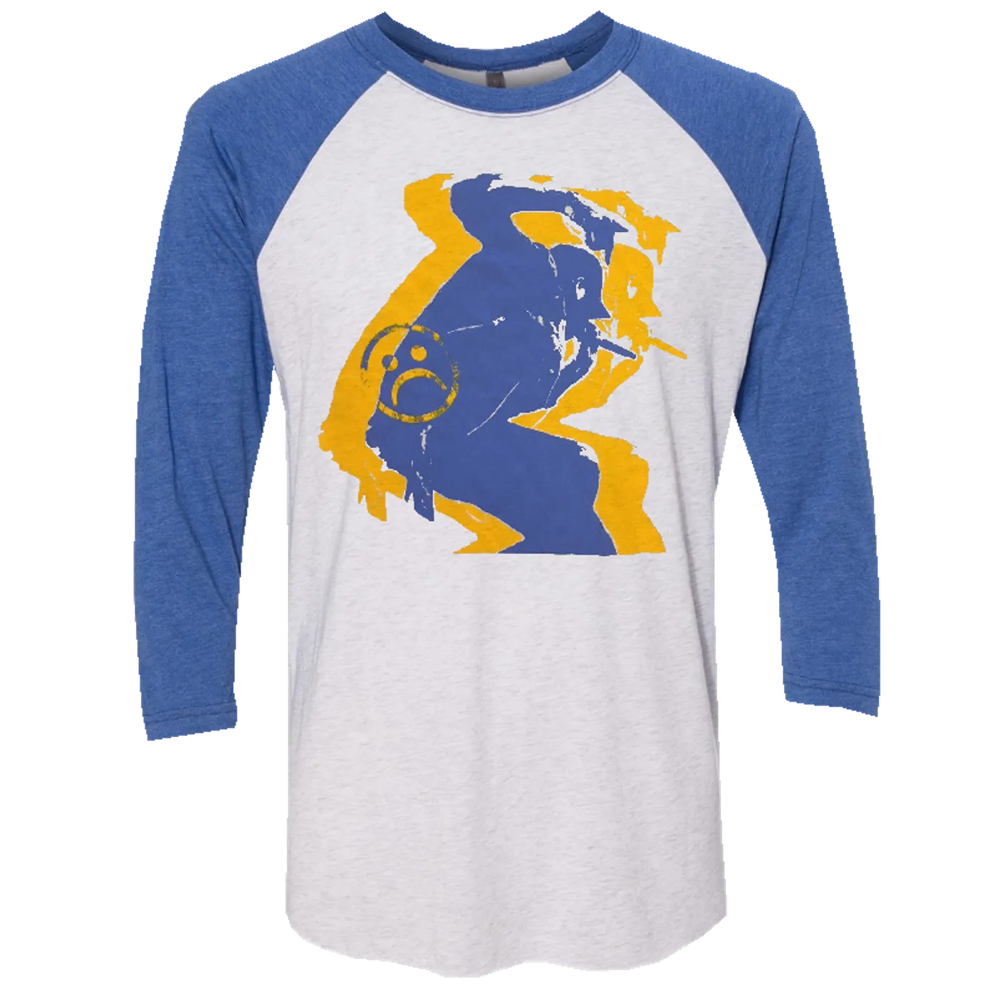 Tyler Rich Heather White and Royal Raglan Tee