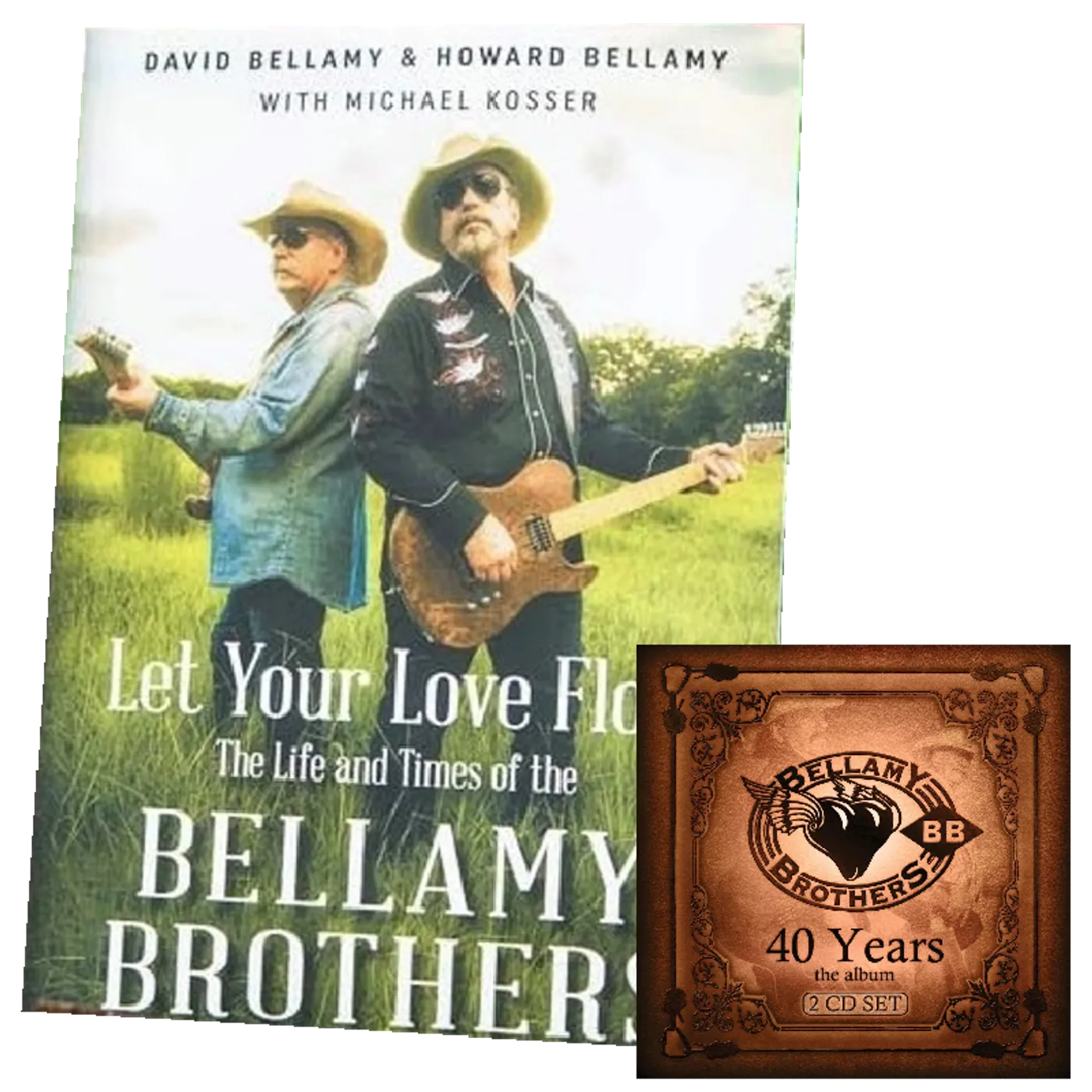 Honky Tonk Ranch Bellamy Brothers Signed Book and CD Bundle