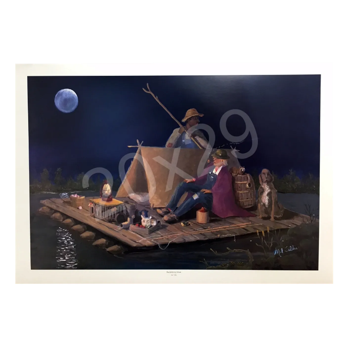 Mel Tillis Print- Huckleberry Moon
