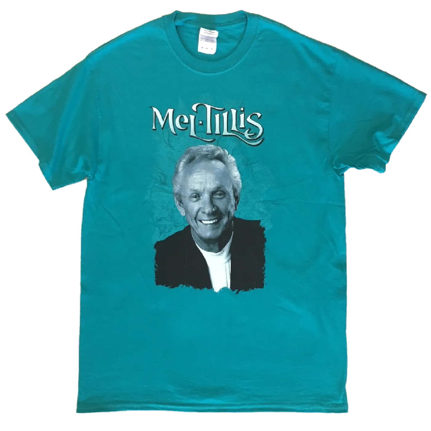Mel Tillis Unisex Teal Photo Tee