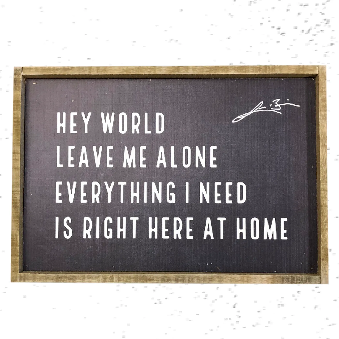 Lee Brice "Hey World" Barnwood Board