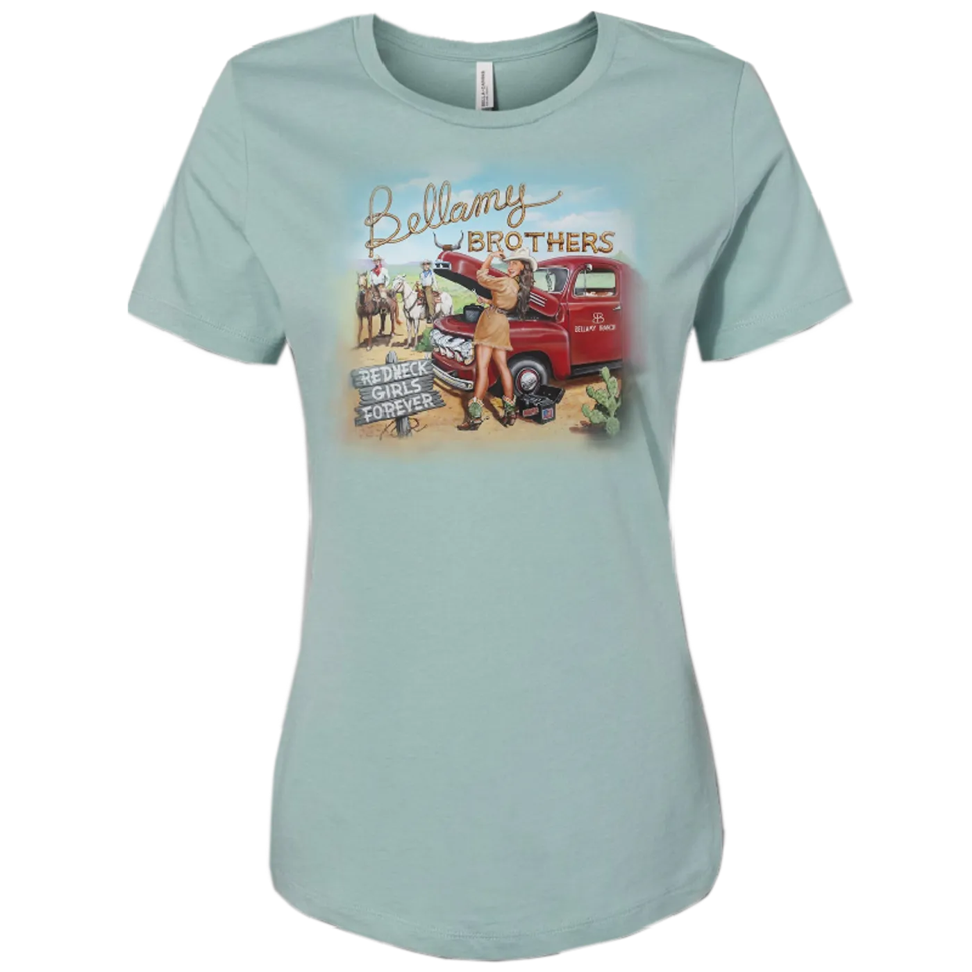 The Bellamy Brothers Ladies Dusty Blue Tee