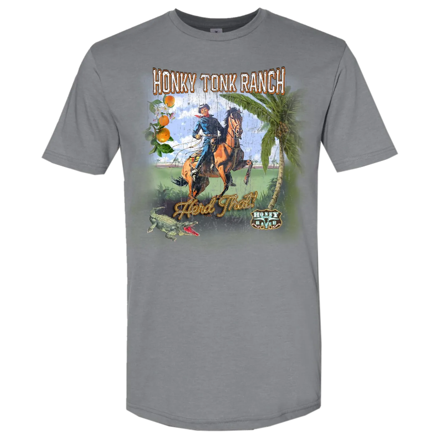 Honky Tonk Ranch Gunmetal Grey Tee