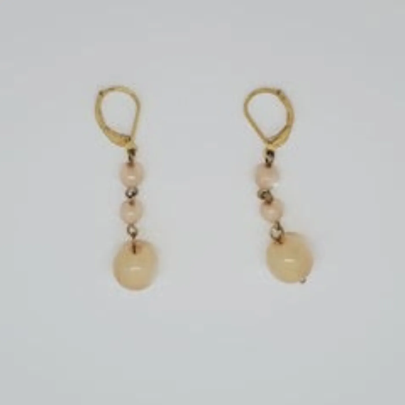 Marie Osmond Multi Chain & Glass Bead Necklace w/ Pearl Dangle Earrings Set