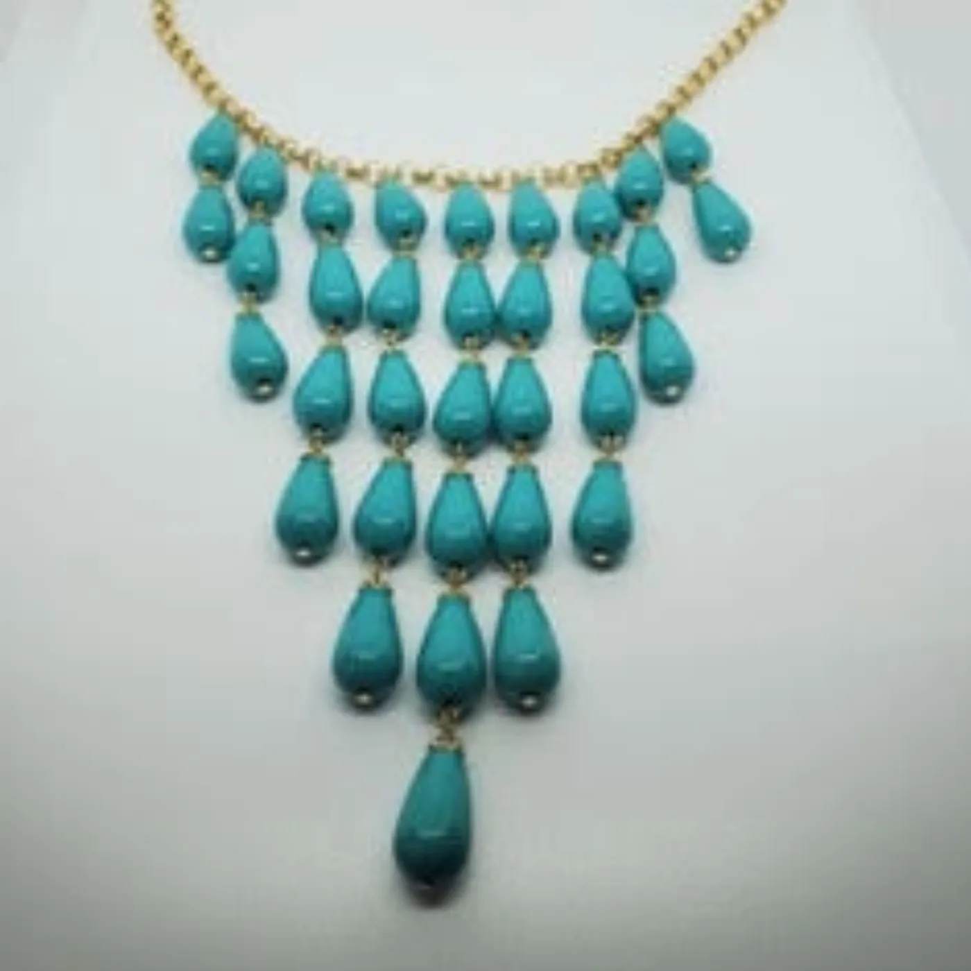 Marie Osmond Multi Row Teardrop Dangle Necklace