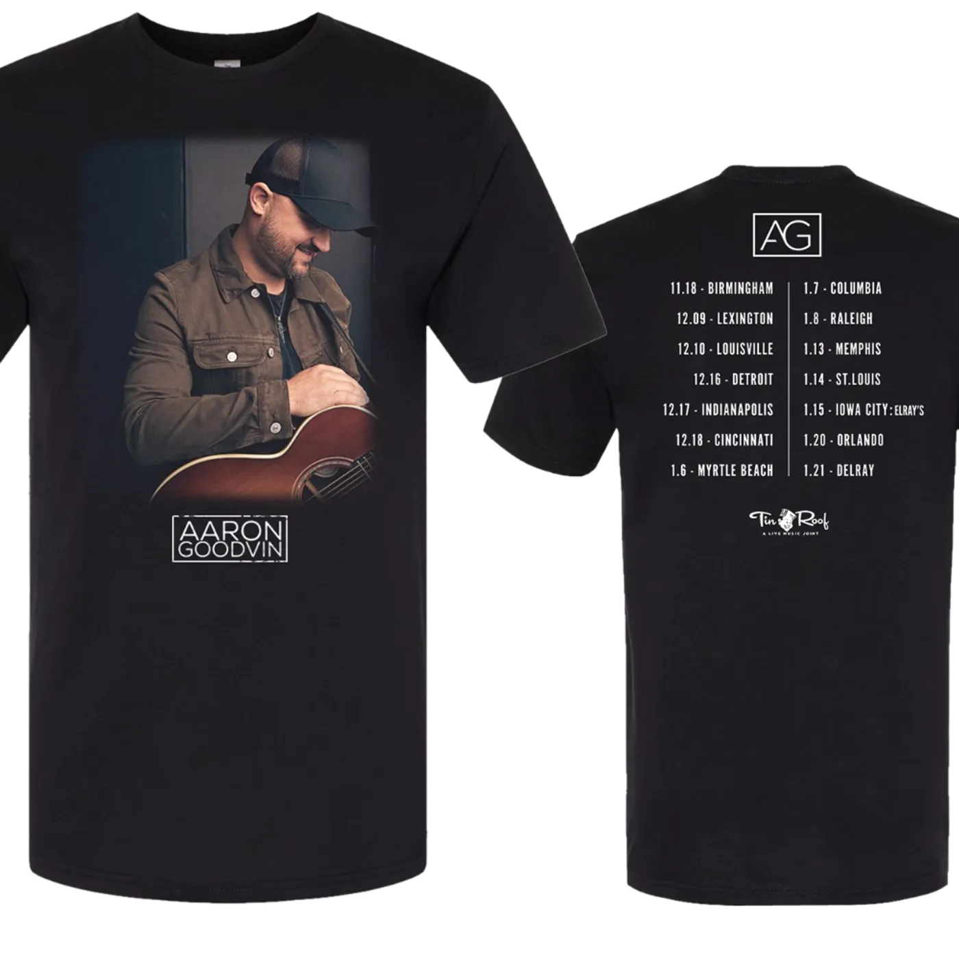 Aaron Goodvin Black Photo Tour Tee