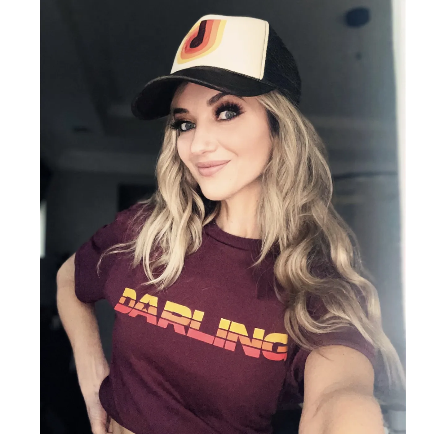 Sarah Darling Maroon Retro Tee