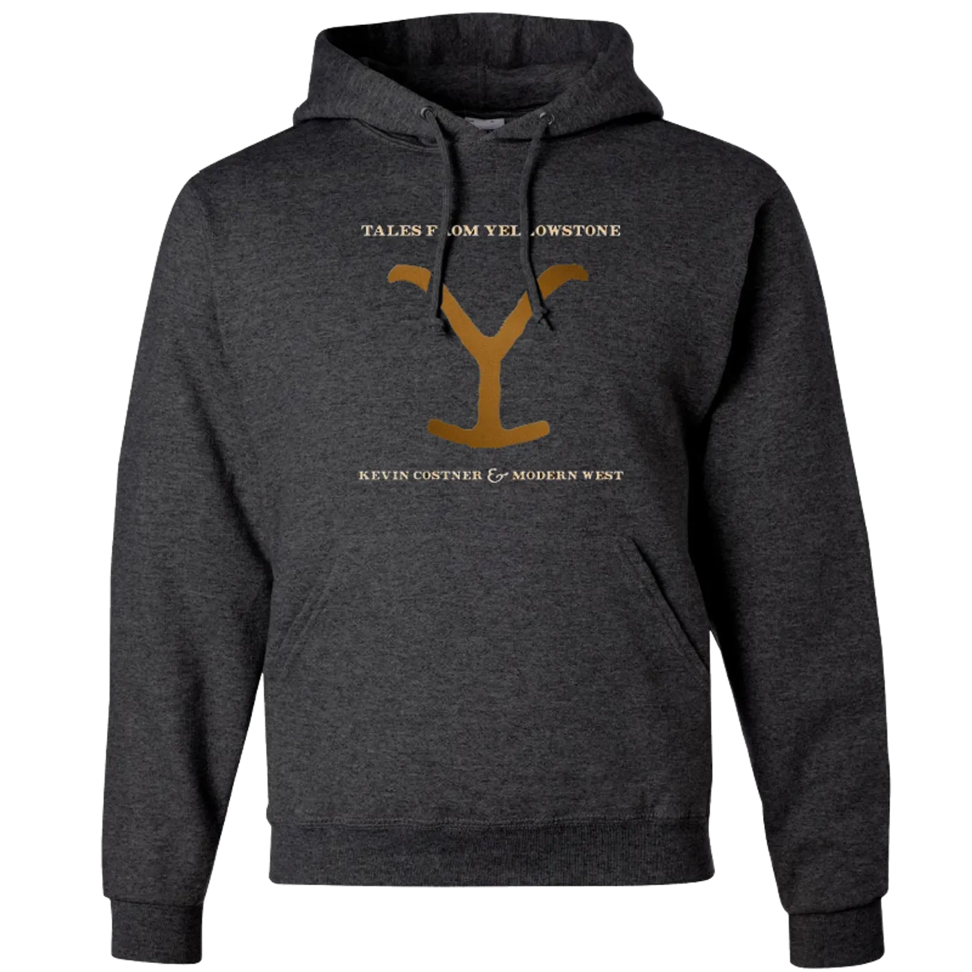 Costner Kevin Tales From Yellowstone Black Heather Hoodie