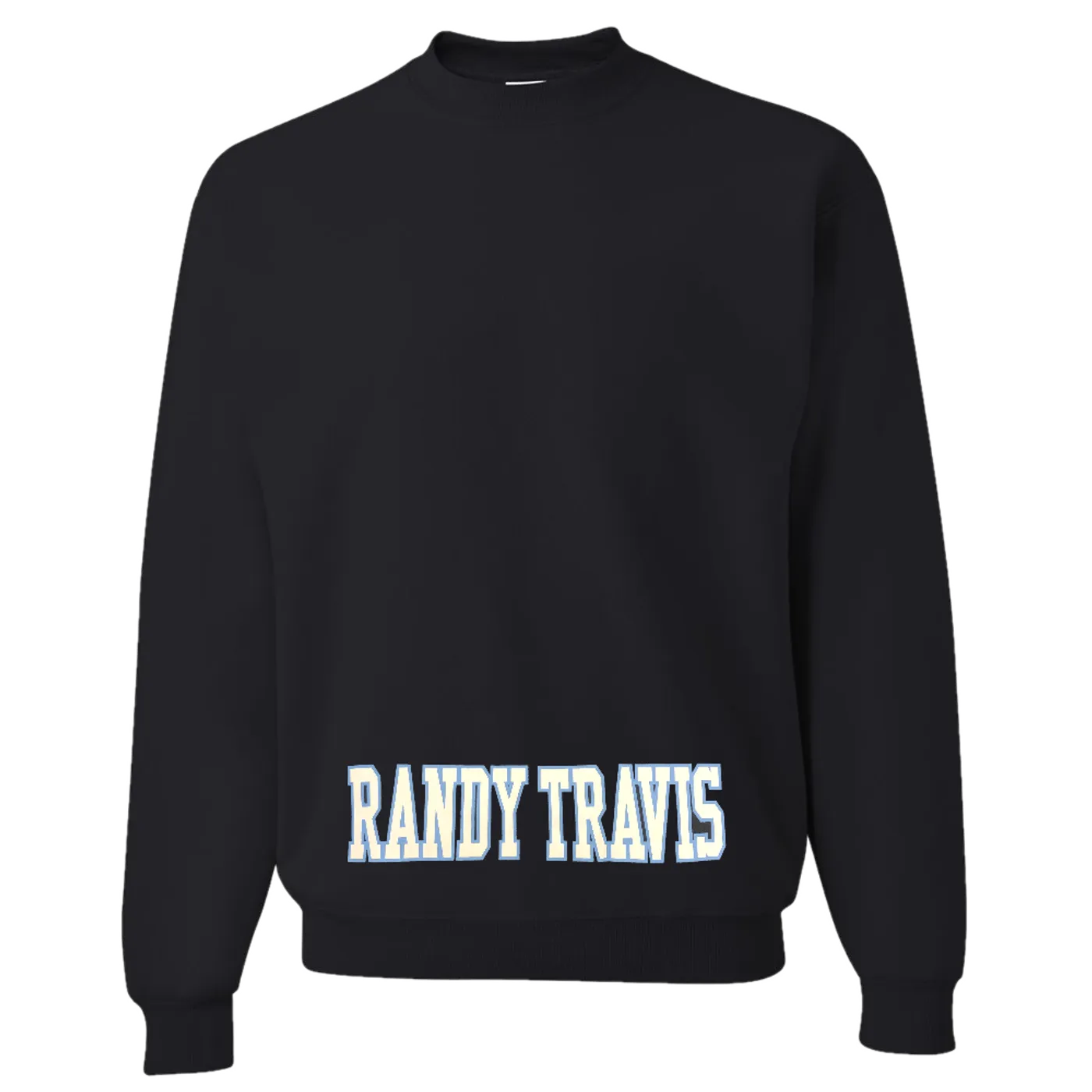 Randy Travis Black Crew Neck Sweatshirt