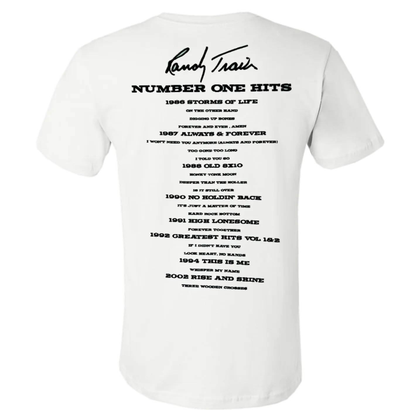 Randy Travis White Hits Tee