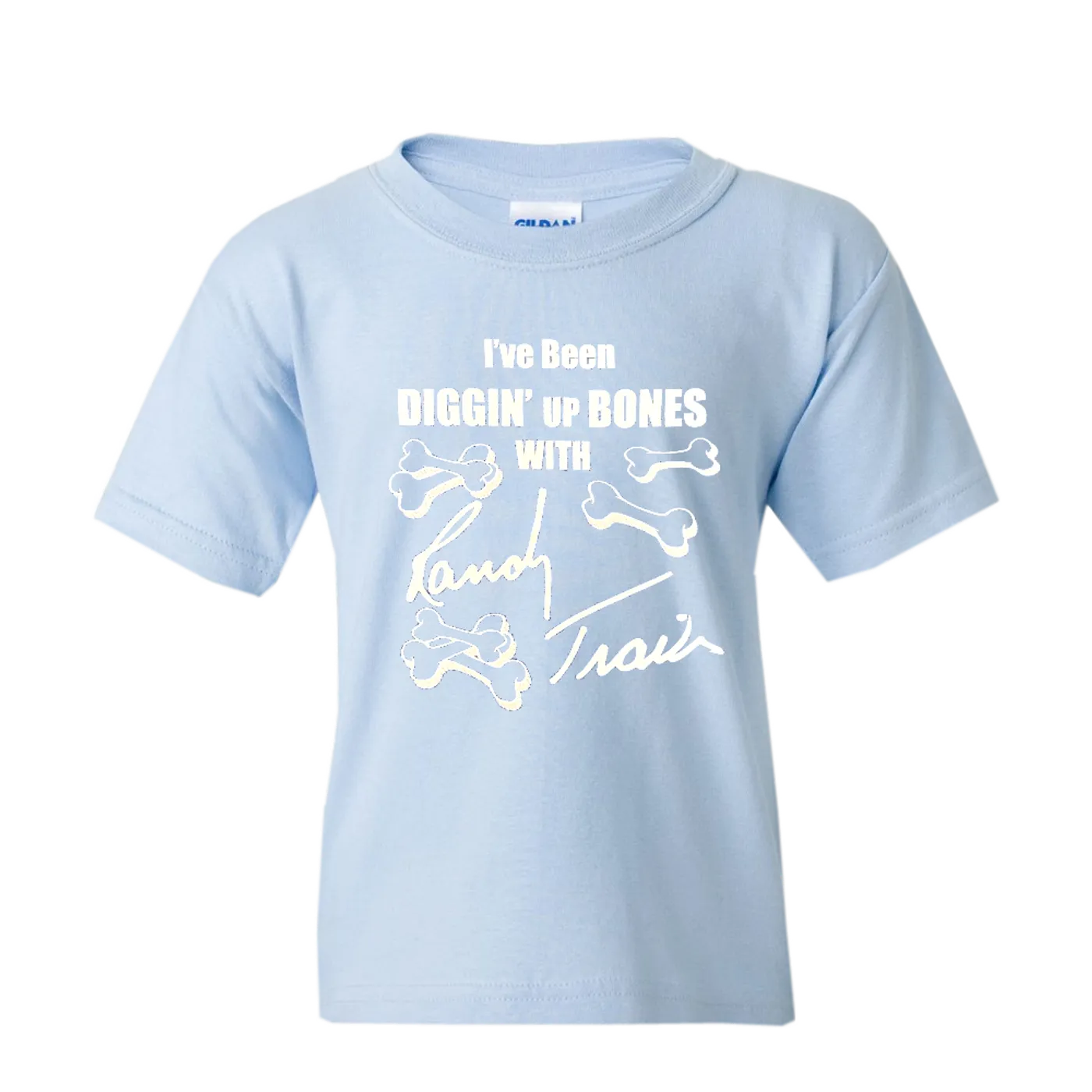 Randy Travis YOUTH Light Blue Diggin' Up Bones Tee
