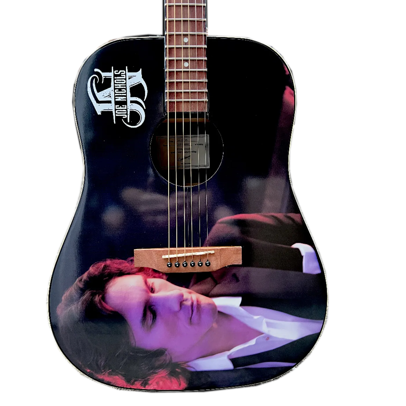 Joe Nichols Signed and Personalized Guitar- White Shirt
